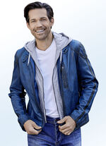 Lederkurzjacke mit abtrennbarem Sweateinsatz 