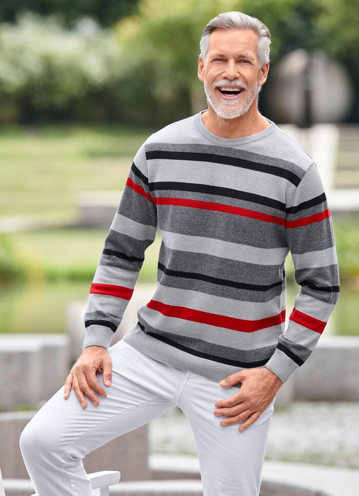 Modischer Rundhalspullover in 2 Farben 