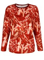 Sweatshirt mit Bündchen-Abschluss am Halsausschnitt 