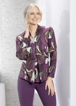 Shirt mit Kellerfalte im Vorderteil in 2 Farben BORDEAUX-KHAKI