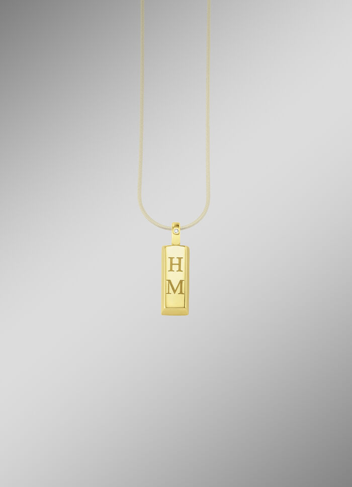 Gravurf&auml;higer Goldbarren-Anh&auml;nger 