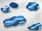 Badgarnitur von Grund in pflegeleichter Qualit&auml;t BLAU