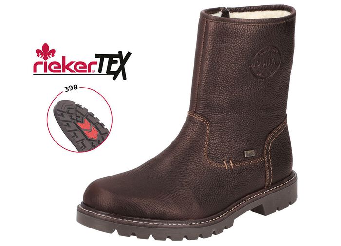 Rieker Stiefel aus Nappaleder DUNKELBRAUN