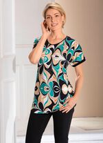 Fantasievolles Longshirt mit Zierpl&auml;ttchen 