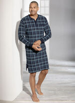 Nachthemd mit Knopfleiste, Ärmelbündchen und Seitenschlitzen