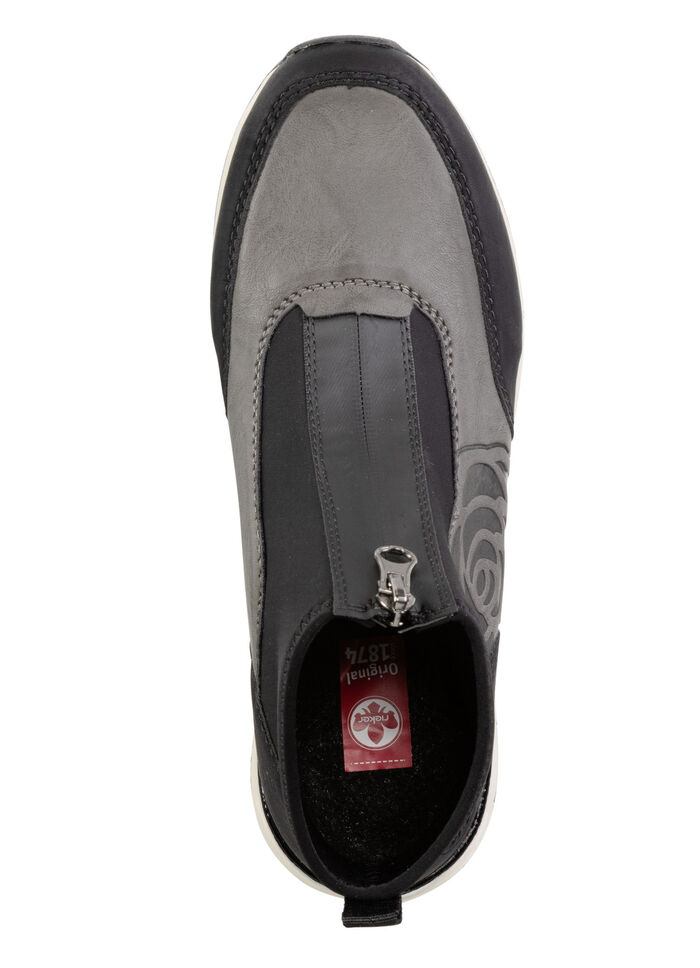 Rieker Bootie mit floraler Pr&auml;gung SCHWARZ-GRAU