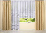 Blumenfenster-Store mit gebogtem Abschluss 