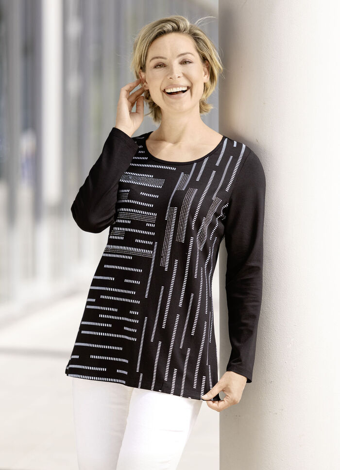 Hübsches Shirt mit Kontrast-Druck 