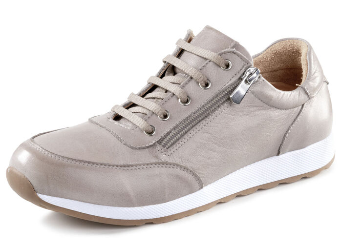 Andrea Conti Schnür-Sneaker  aus weichem Nappaleder BEIGE
