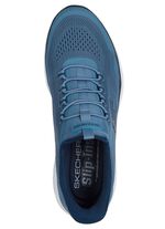 SKECHERS, sportliche Herren-Sneaker, mit geformter Slip-Ins Fersenplatte BLAU