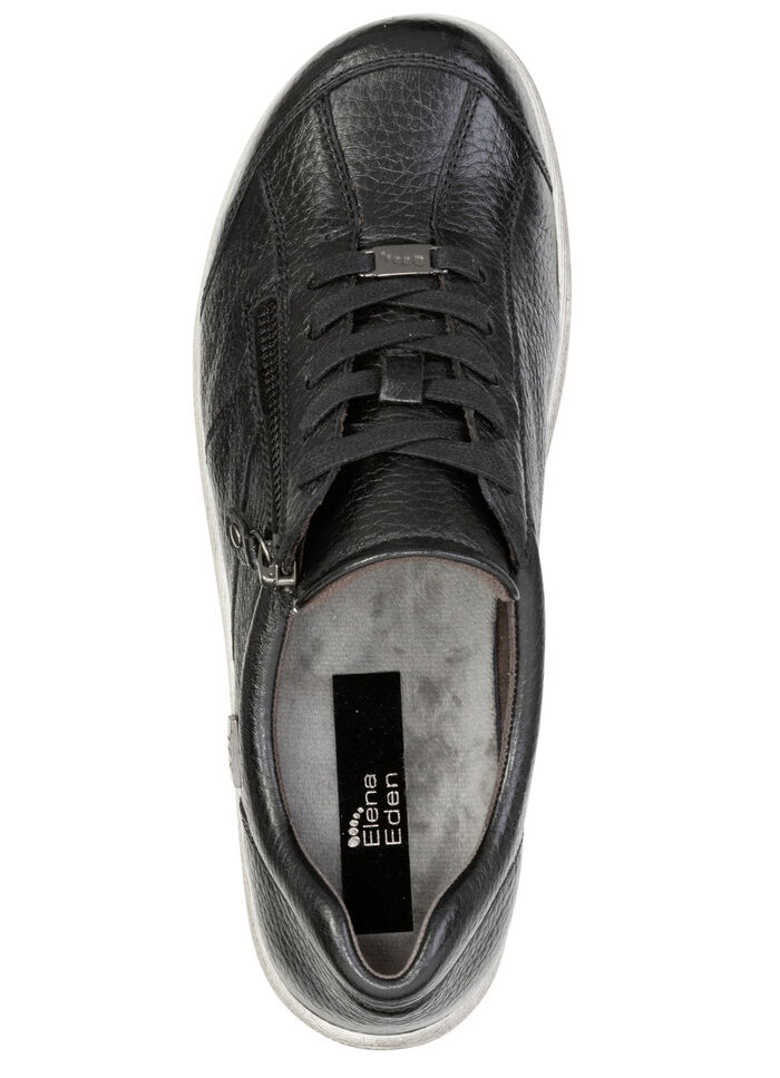 ELENA EDEN, atmungsaktive Damen-Sneaker, Weite H, mit herausnehmbarem Fußbett SCHWARZ