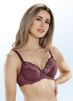Sassa Bügel-BH mit Elastikspitze BURGUND