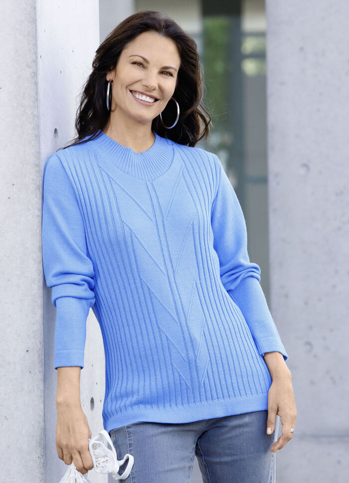 Pullover mit Schurwolle HELLBLAU
