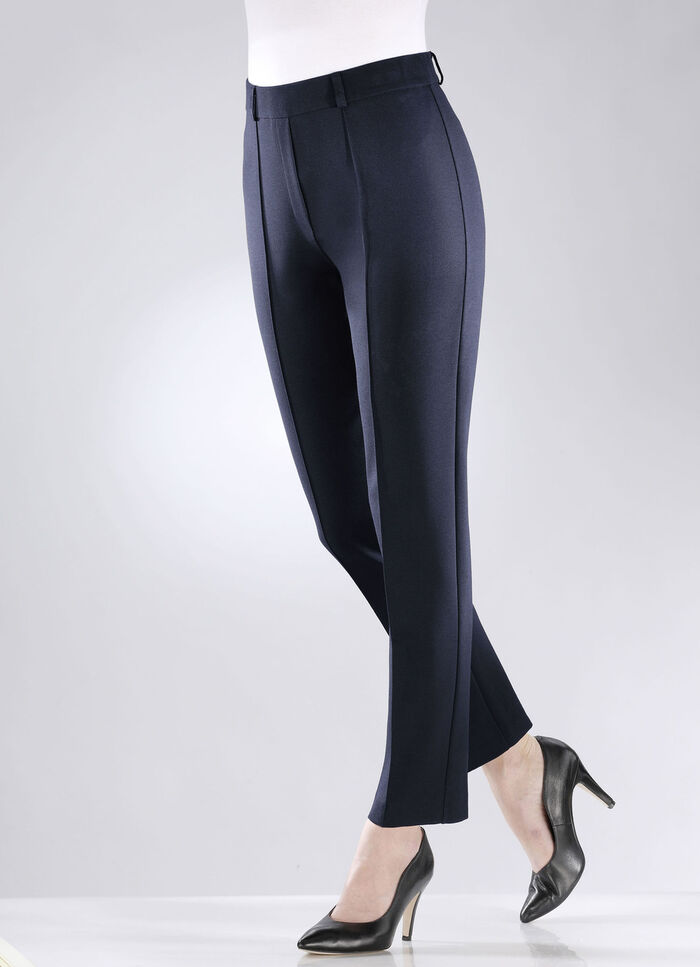 Jerseyhose mit abgesteppten Biesen MARINE