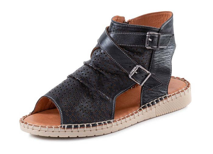 Gemini Sandale aus weichem Nappaleder mit Zierperforation 