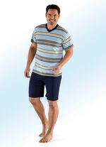 Pastunette Shorty mit V-Ausschnitt und garngef&auml;rbtem Ringeldessin 