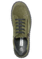 Schnürschuh im modischen Design KHAKI-SCHWARZ