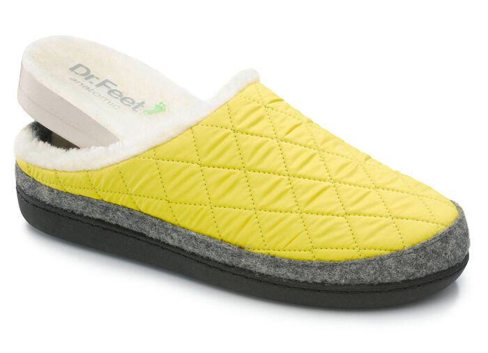 Pantoffel aus gestepptem Textilmaterial 