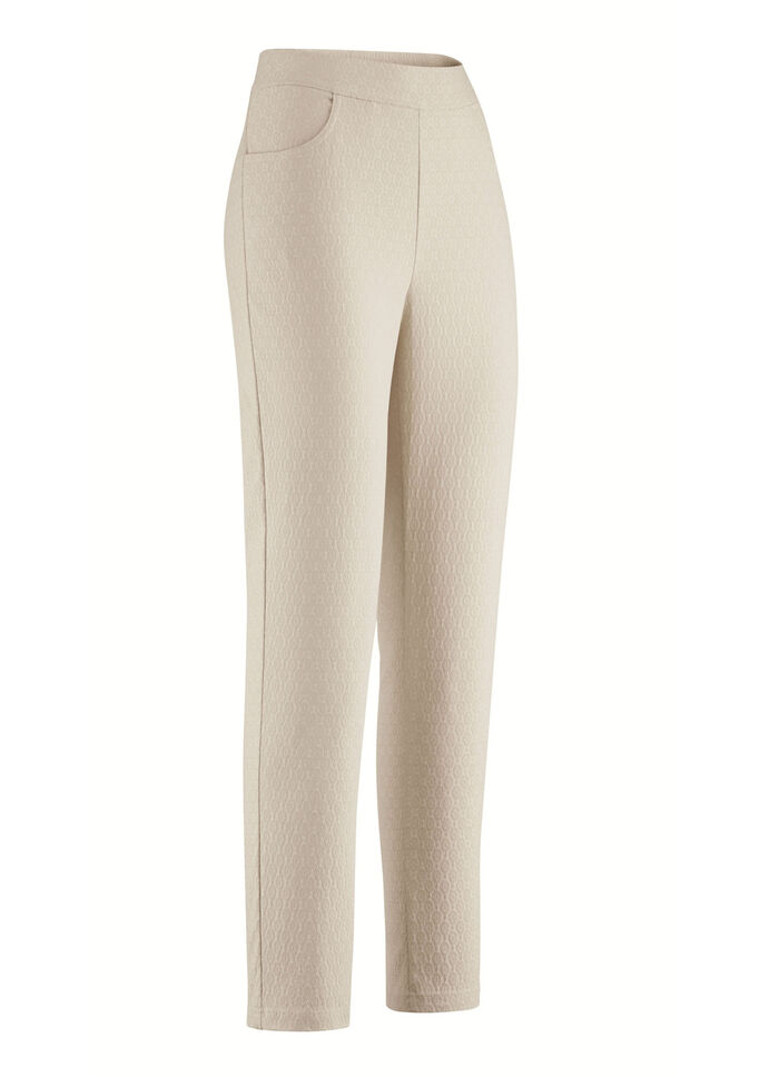 Kn&ouml;chellange Hose in bequemer Schlupfform BEIGE