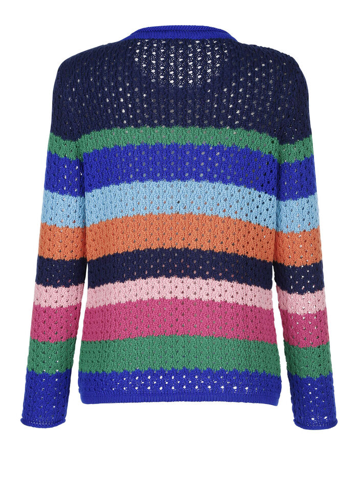Pullover in Blockringeldessin