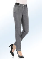 Superbequeme Power-Stretch-Jeans mit spezieller Bundverarbeitung MITTELGRAU