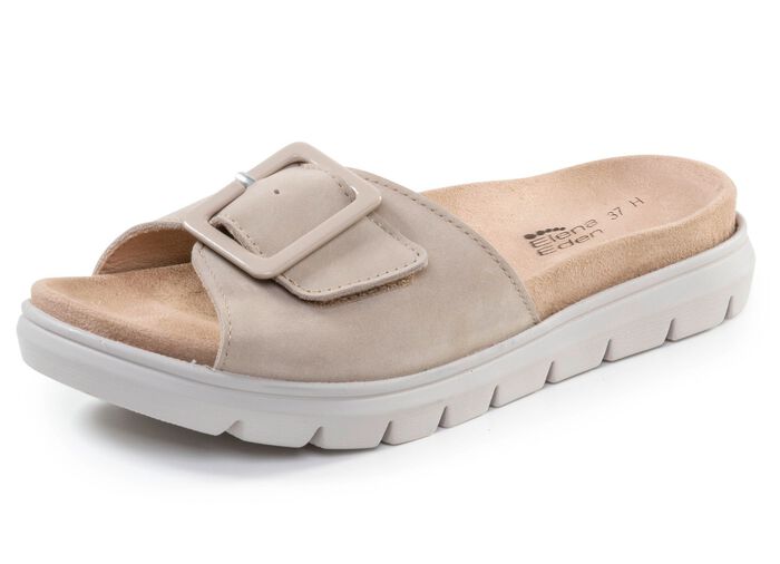 ELENA EDEN, stylische Damen-Pantoletten, Weite H, mit herausnehmbarem Fu&szlig;bett 