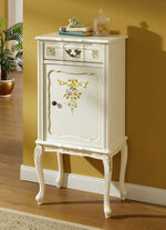 Teilmassive M&ouml;belserie mit kunstvollen Holzverzierungen WEISS