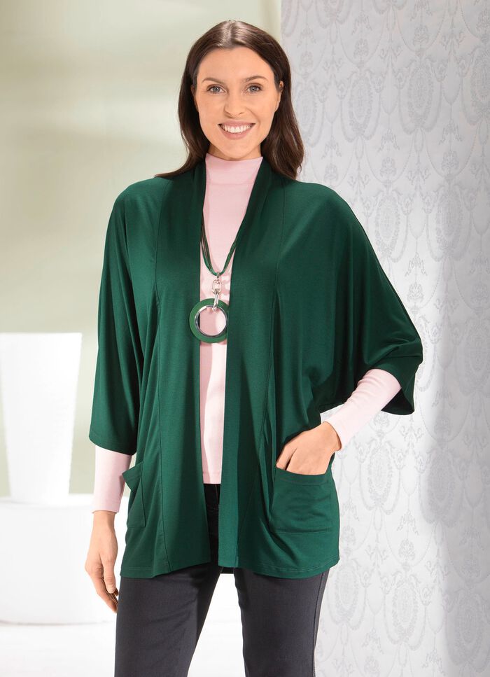 Shirtjacke in verschlussloser Form in 2 Farben 