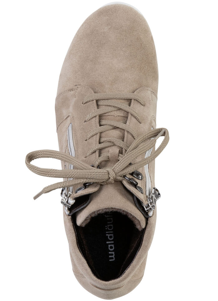 Waldläufer Schnür-Bootie mit seitlichen Glitzersteinchen SANDBEIGE