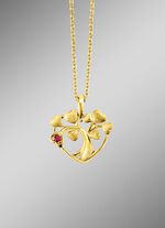 Anh&auml;nger Baum in Herz mit Ankerkette 