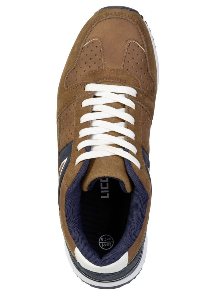 Sportliche Herren-Sneaker, mit herausnehmbarem Fußbett COGNAC-MARINE
