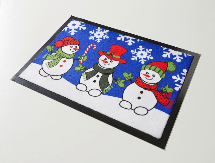 Fu&szlig;matte mit Schneemann-Motiv 