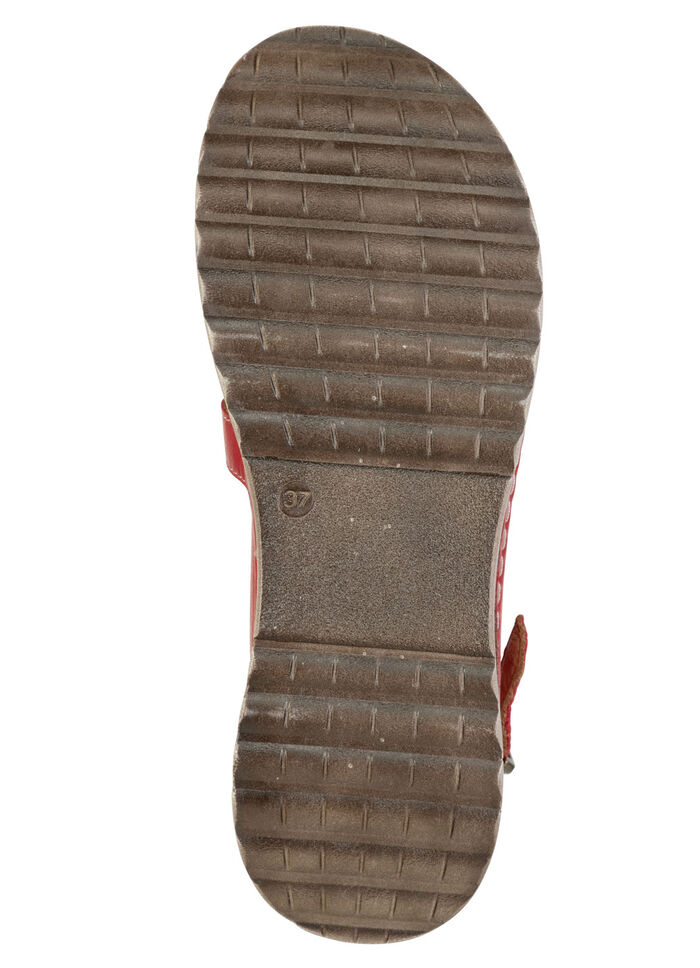 Gemini, klassische Damen-Sandalen, Weite G, aus Leder ROT