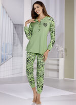 Schlafanzug mit Raglan&auml;rmel und B&uuml;ndchenabschl&uuml;sse 