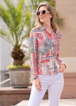 Bluse mit sch&ouml;nem Dessin 