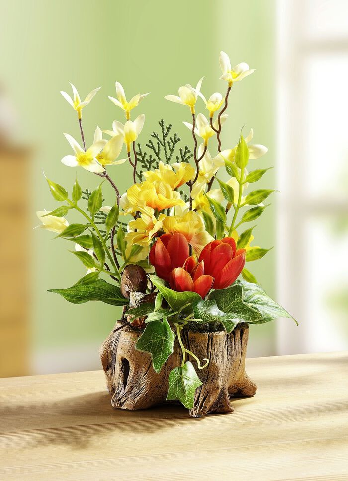 Gesteck in Keramiktopf 