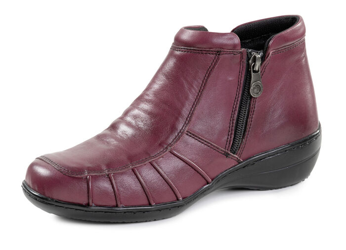 ELENA EDEN, bequeme Damen-Boots, Weite H, mit herausnehmbarem Fußbett BURGUND