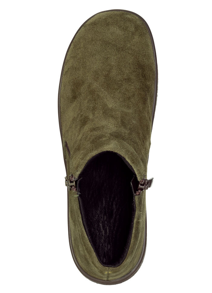 ELENA EDEN, bequeme Damen-Boots, Weite G, mit herausnehmbarem Fußbett OLIV