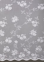 Blumenfenster-Store mit Universalschienenband WEISS
