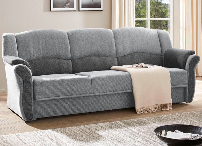 Teilmassive Polsterm&ouml;bel GRAU-SILBER