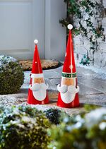 Weihnachtsmann-Figuren aus Metall, 2er-Set 