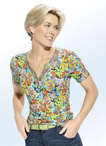 Shirt mit aufwendiger Perlen- und Schmucksteinzier 