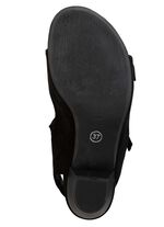 Andrea Conti, modische Damen-Sandaletten, Weite G, mit Klettverschluss SCHWARZ