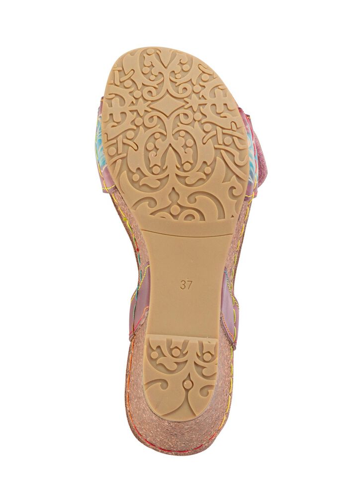 Laura Vita Sandalette mit Bl&uuml;tenschmuck 