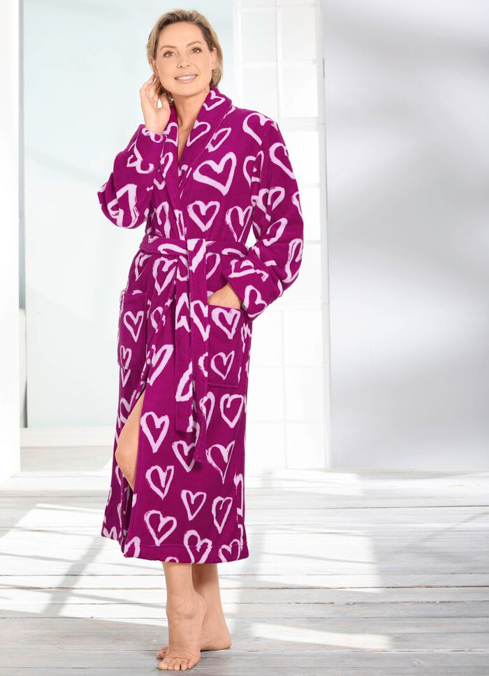 Bademantel mit tollem Herzdruck 
