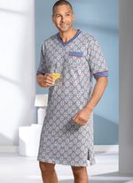 Kurzarm-Nachthemd mit V-Ausschnitt 