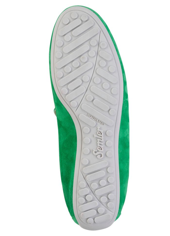 ELENA EDEN Slipper aus weichem Veloursleder mit luftiger Perforation GR&Uuml;N