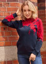 Pullover mit floralen Jacquardakzenten 