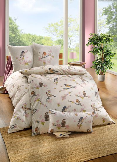 Bettw&auml;sche-Garnitur mit Rei&szlig;verschluss 