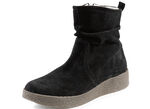 ELENA EDEN Stiefelette aus weichem Veloursleder SCHWARZ